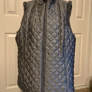 Silver Quilted Vest